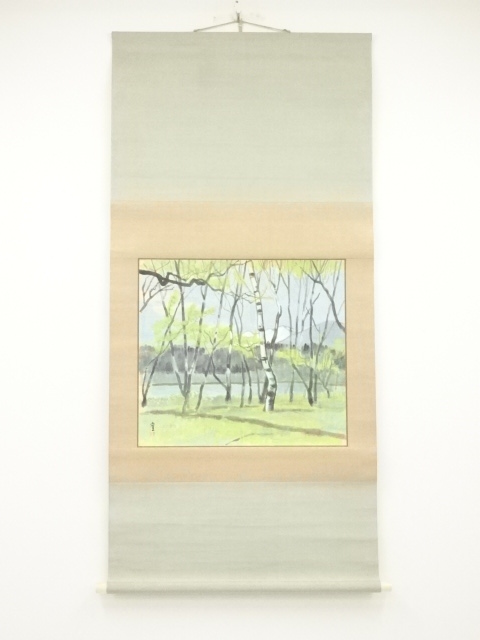 JAPANESE HANGING SCROLL / HAND PAINTED / SCENERY